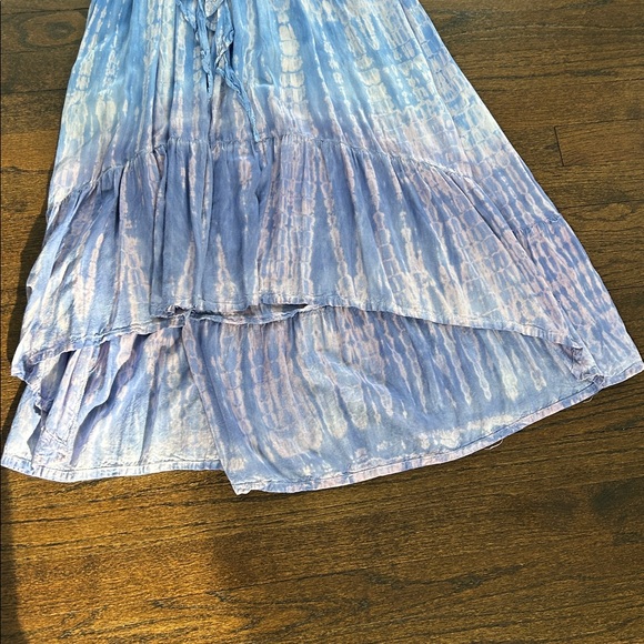 Tiare Hawaii Women’s Elegant Blue Tie-Dye Dress One Size - Picture 4 of 8